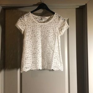 Forever 21 Essentials White Lace Top